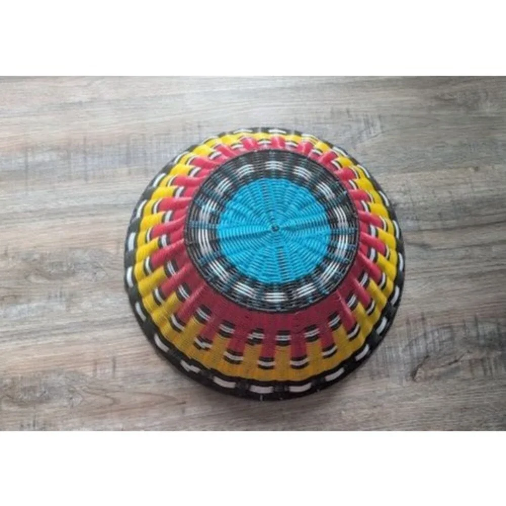 Vintage Telephone Wire Basket Multi Color Large 17